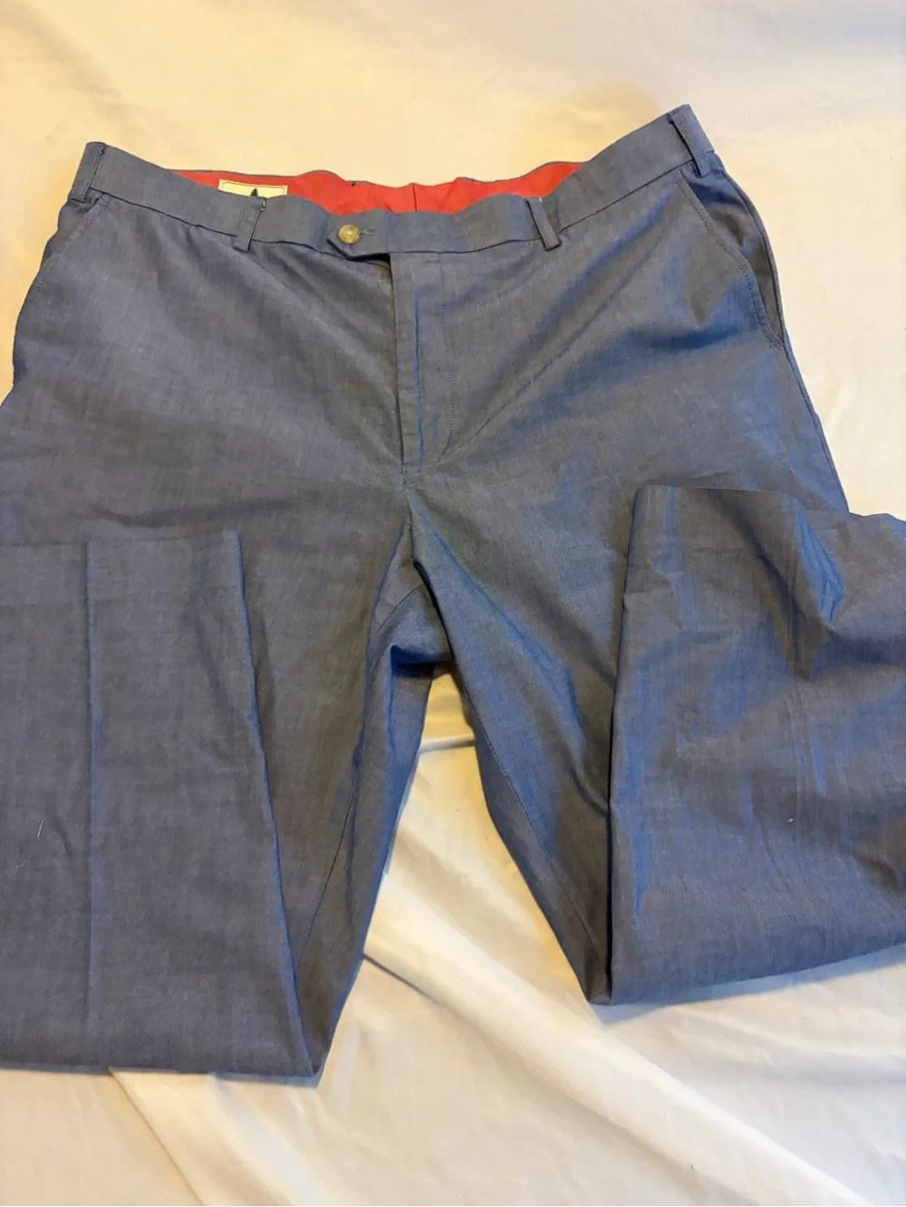 Southern Pines Men's Dress Pants - Blue Tailored Pleat Front Size 40x30